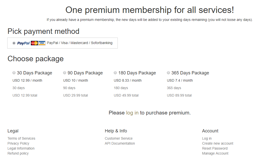 Zevera Pricelist